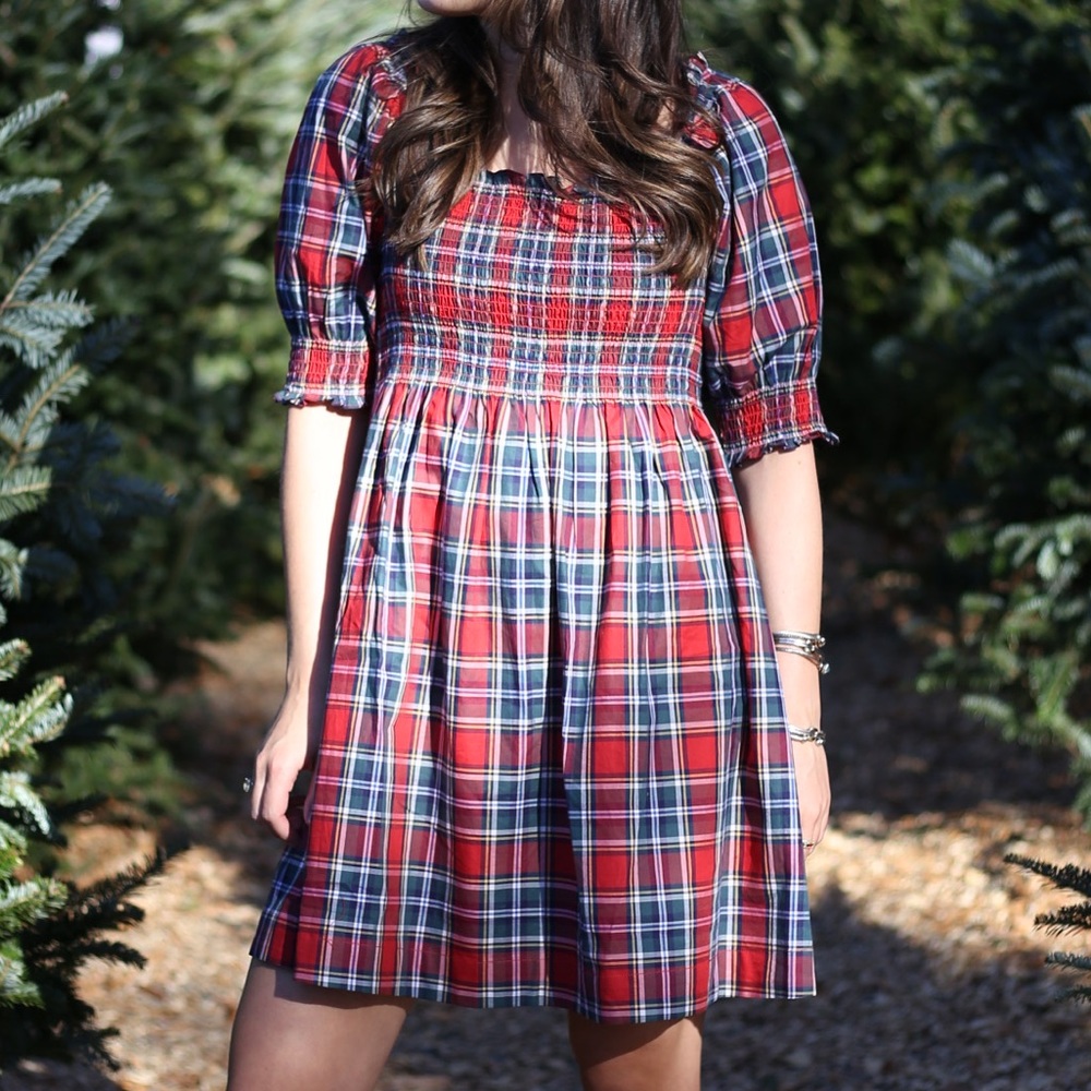 Hill House Holiday Red Tartan Athena XS